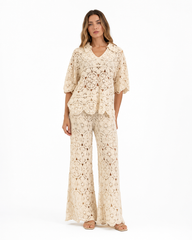 Ivory Crochet Lace Co-Ord Set