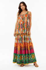 Colorful Bohemian Sleeveless Maxi Dress