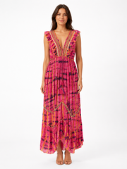 Fuchsia Sunset Maxi Dress