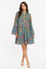 Ocean Bloom Printed Dress