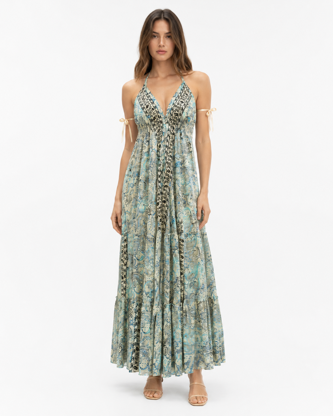 Paisley Print Maxi Dress