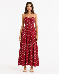 Ruby Polka Dot Maxi Dress