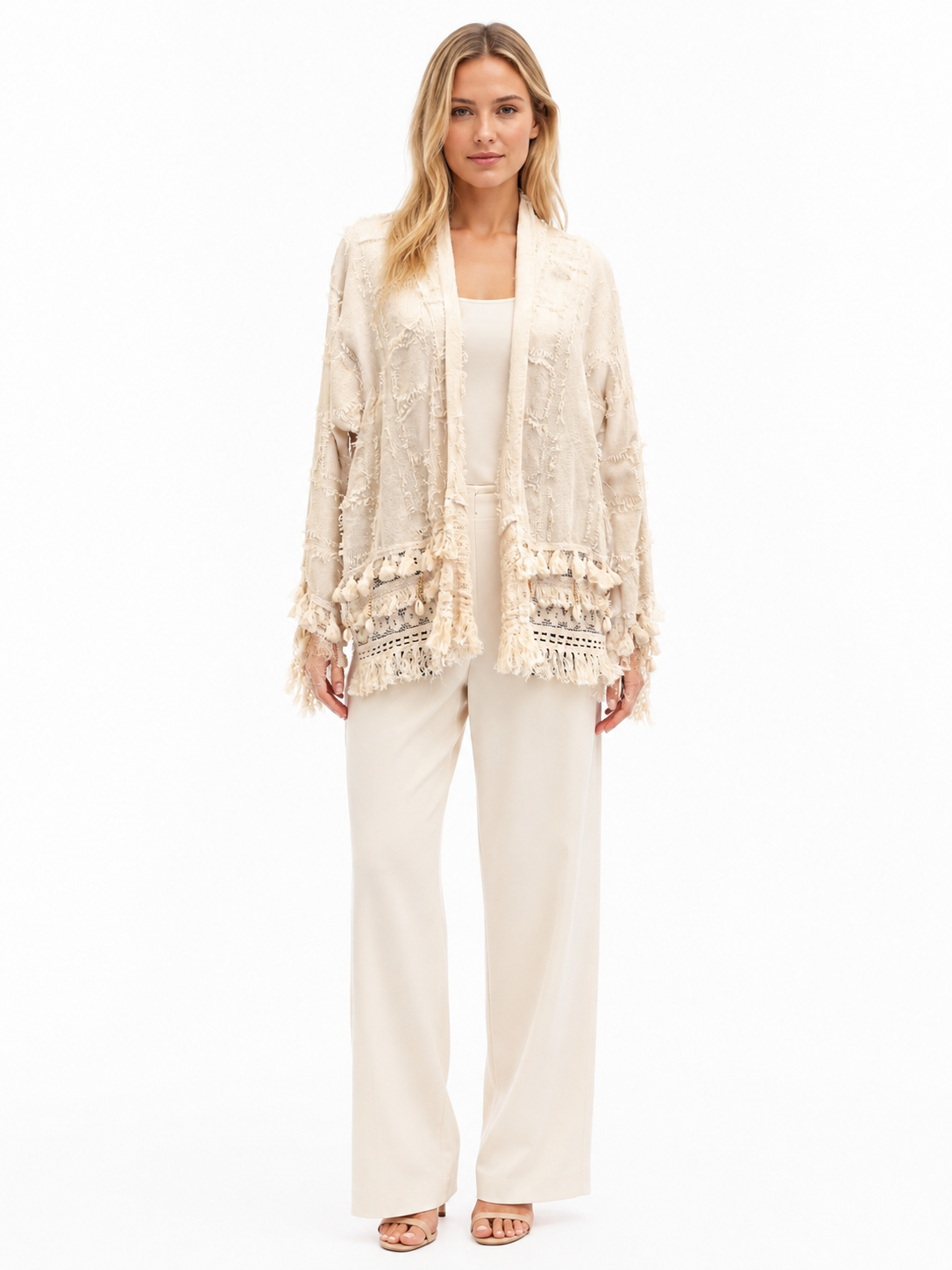 Ivory Fringe Cardigan