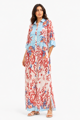 Coral Coast Printed Maxi Shirt Dress