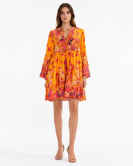 Coral Reef Boho Mini Dress