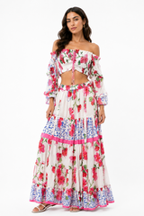Rose Garden Off-Shoulder Maxi Set