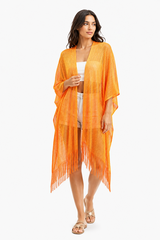 Sunset Glow Fringed Kimono